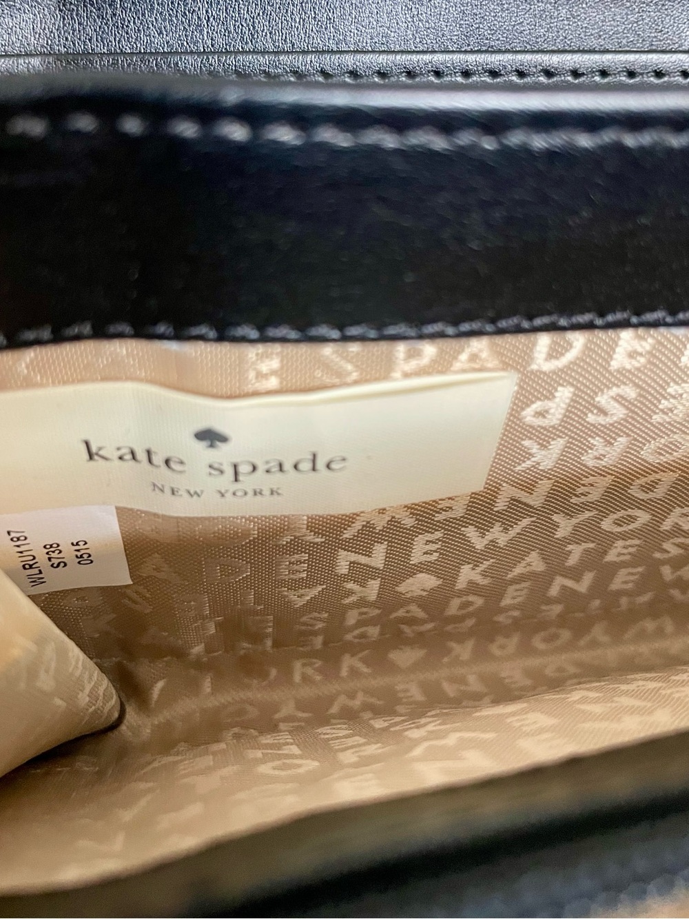 Kate Spade Varsity Stripe Black White Floral Spade Long Wallet - Picture 7 of 8